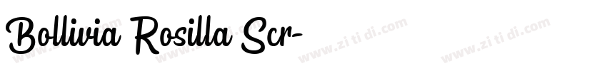 Bollivia Rosilla Scr字体转换